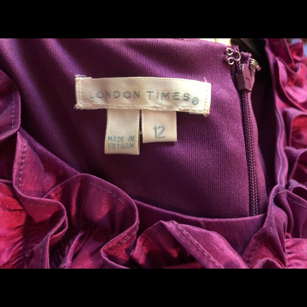 London Times, sz 12/cocktail evening shimmer dress - Picture 5 of 5